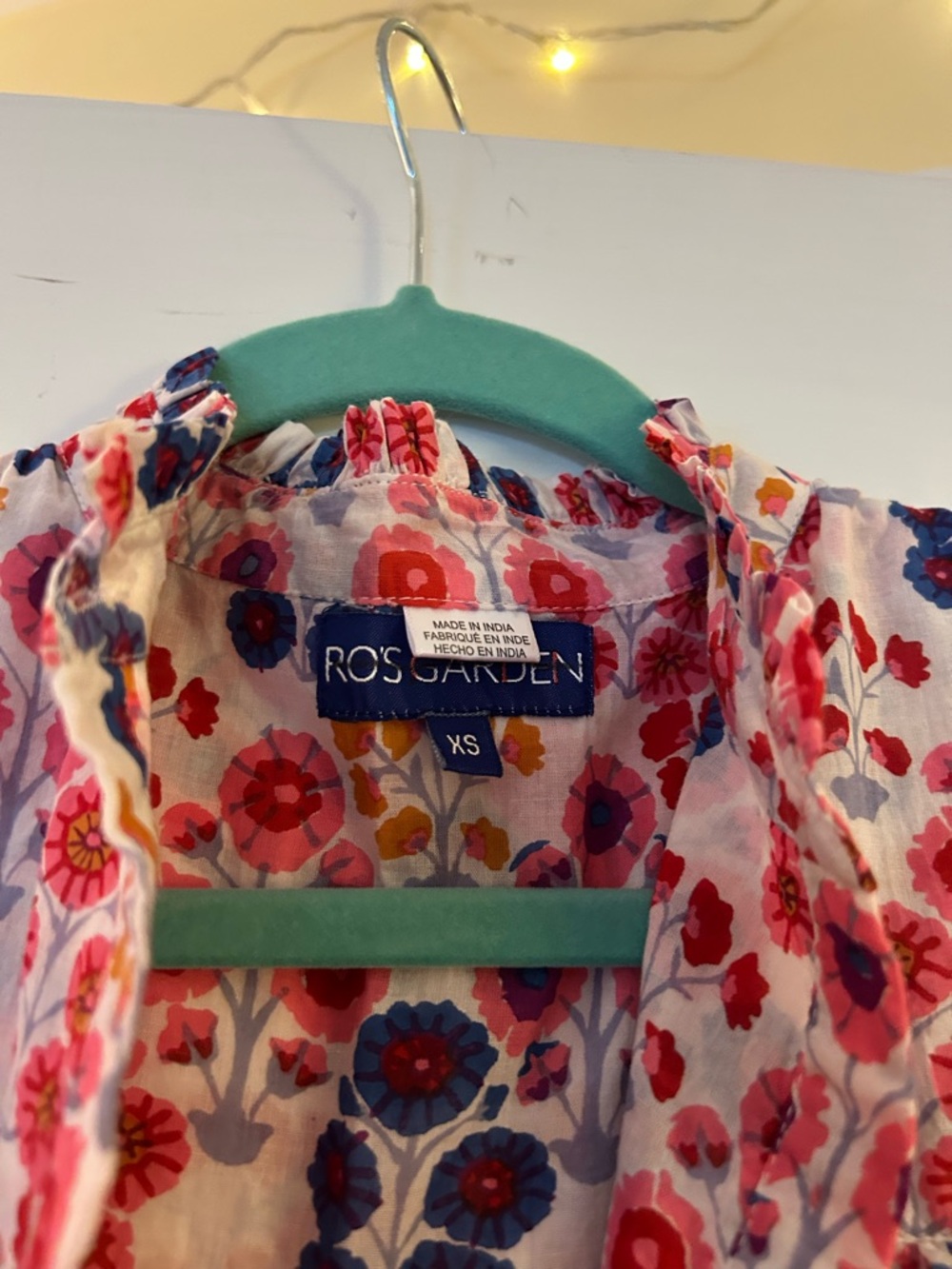 RO’S GARDEN Floral Tiered Short-Sleeve Dress - Red & Navy - Picture 3 of 6